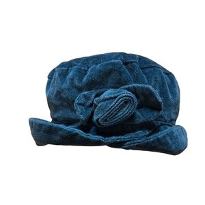 Vintage Baby GAP Corduroy Dark Teal Cloche Hat 24-36 Month 2-3t